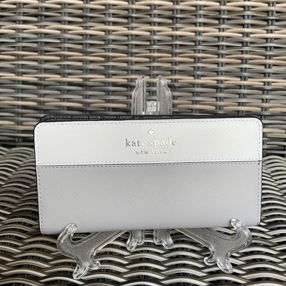 Kate Spade Staci Colorblock Large Slim Bifold Wallet - Picture 16 of 16